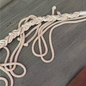 Braided Rope Belt with Pearls